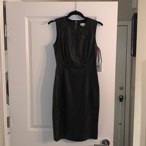 Black Leather Calvin Klein Dress